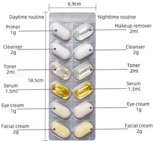 Set di Capsule per <span class=keywords><strong>la</strong></span> Cura della Pelle da Viaggio, Routine Completa: Detergente, Tonico, Siero, Crema Viso, Crema Contorno Occhi - Product Image 4