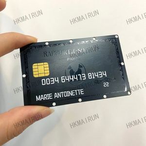 Meilleur prix Cartes de visite en métal en acier inoxydable personnalisées découpées avec impression colorée noir mat - Product Image 6