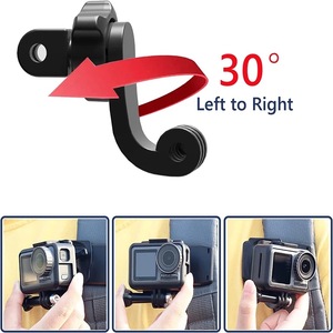 Adaptador de Clip con Gancho en J para Montaje Vertical en Superficies, Rotación de 360°, para Cascos GoPro Hero 13 12 11 10 9 8 7, DJI Osmo Action, <span class=keywords><strong>Insta360</strong></span> - Product Image 2