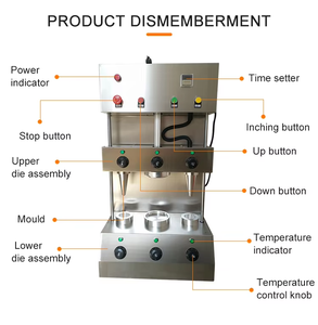 Máquina para Pizza Sweet Barrel en Oferta, Máquina Moldeadora de Pizza de 2 Cabezas con Horno Giratorio y Cámara de Cocción de Pizza - Product Image 4