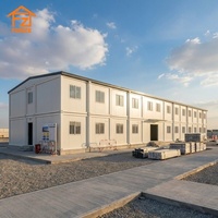 Maison préfabriquée modulaire en conteneur, bâtiment portable, logement pour camp de travail, dortoir modulaire détachable pour les travailleurs de projets à l'étranger
