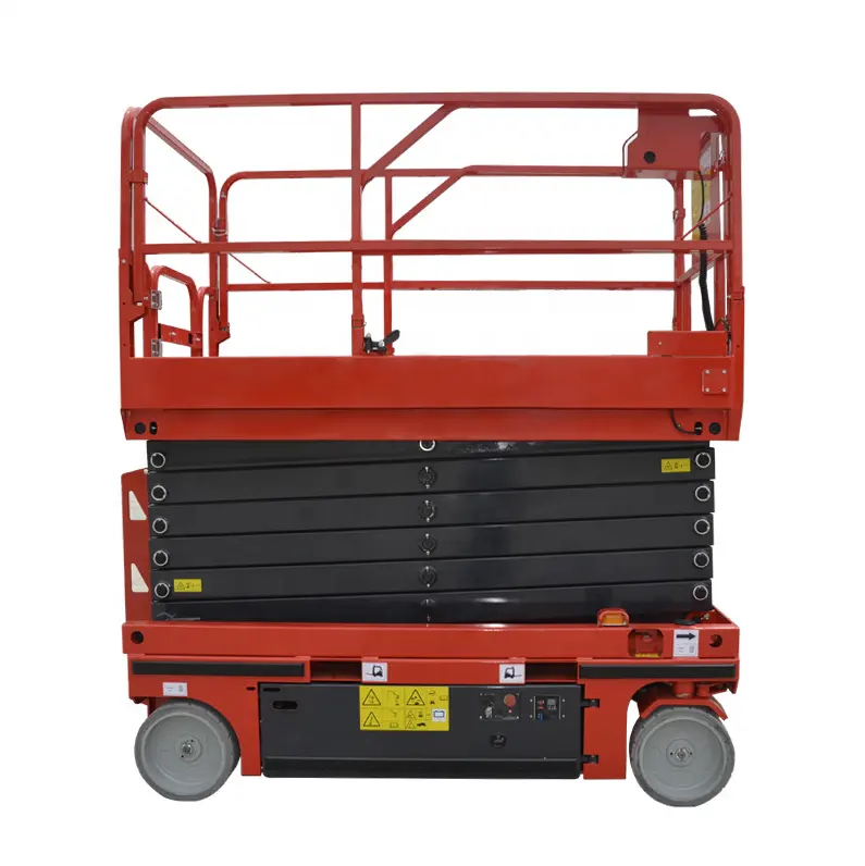 stability of rise and fall with manganese steel material manual mobile scissor lift