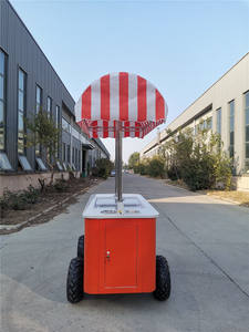 Chariot à crème glacée chariots à crème glacée/chariot mobile réfrigérateur extérieur vitrine de congélation avec des casseroles en conteneur - Product Image 4