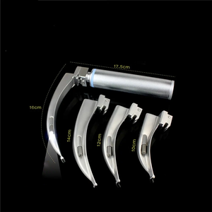 Laringoscopio de acero inoxidable con luz blanca LED barata, 4 cuchillas, equipo de diagnóstico veterinario, intubación traqueal para mascotas de animales pequeños - Product Image 2