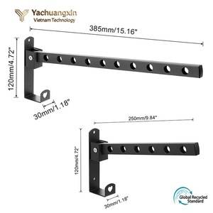 YCX Flat Iron Connector <b>Bracket</b> <b>Black</b> Oxide Finish 90 Degree Foldable for Space Saving Home Installation Hardware - Product Image 4