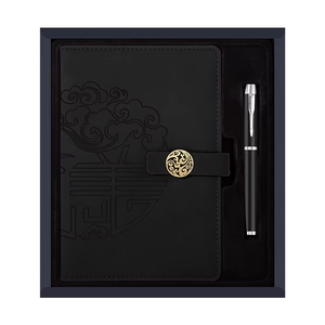 Cuaderno de Cuero PU de Lujo con Logotipo Personalizado Ejecutivo Premium y Juego de Regalo de Papelería en Caja Rígida con Bolígrafo - Product Image 3