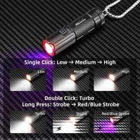 Mini EDC Cool Cou Décoration Rechargeable LED Lampe De Poche Porte-clés Torche Camping Voyage Éclairage De Secours Escaliers Lumières