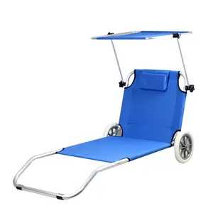 Распродажа, складное пляжное песочное кресло, солнцезащитный козырек для кровати, регулируемая походная уличная одноразмерная металлическая рама, кровать для кемпинга и пляжа с колесиками