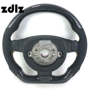 พวงมาลัย LED คาร์บอนไฟเบอร์ปรับแต่งได้สำหรับโฟล์คสวาเกนกอล์ฟ5 Mk5 GTI พวงมาลัยหนังนิ่มสีดำ - Product Image 6