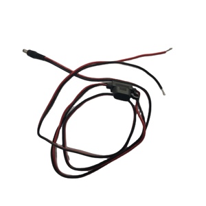 สายเคเบิลหัวเสียบ DC5521/DC5525 ตัวผู้ แบบปลายเปิด พร้อมปลอกหุ้มทองแดงปัดเงา  พร้อมที่ใส่ฟิวส์ สีแดงดำ สายเคเบิลหัวเสียบ DC5521 ตัวผู้ แบบปลายเปิด - Product Image 6