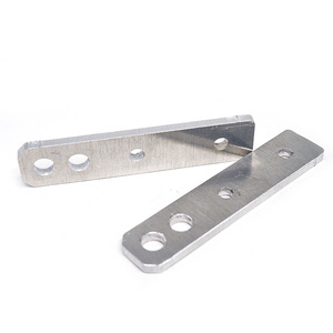 Plaque de liaison métallique plate à plusieurs trous en acier inoxydable estampé sur mesure, à extrémités arrondies, pour le raccordement de tôles métalliques de meubles en bois - Product Image 5