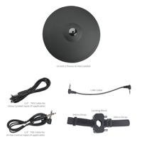 13 Inch 2 Pieces Hi-Hat Dual Zone Edge & Bow Various Brand Compatible Without Metal Stand Electronic Cymbal