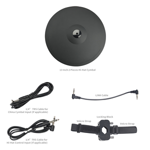 Cymbale électronique double zone 13 pouces, 2 pièces, compatible avec diverses marques, sans support métallique - Product Image 5