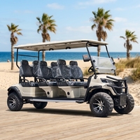 Voiturette de golf électrique 6 places de Chine, véhicule de navettage pour clubs, hôtels, complexes hôteliers, parcs à thème et extérieur