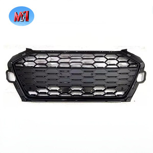 Calandre avant <span class=keywords><strong>Audi</strong></span> <span class=keywords><strong>A4</strong></span> B9.5 style S4 avec cadre argenté entièrement noir, emblème chromé, état ABS, années 2020, 2021, <span class=keywords><strong>2022</strong></span>, 2023, 2024 - Product Image 1