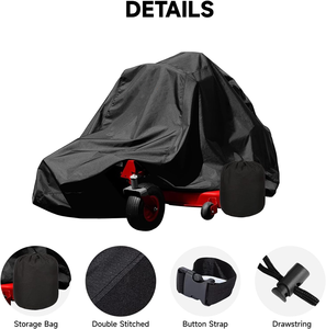 Housse de protection robuste OEM pour tondeuse autoportée, tondeuse à gazon et tracteur, compatible avec des plateformes de 54 pouces maximum, housse de rangement universelle - Product Image 3