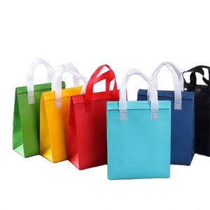 Sac isotherme personnalisé en aluminium écologique, sacs réutilisables non tissés pour aliments, lait, gâteaux - Product Image 4