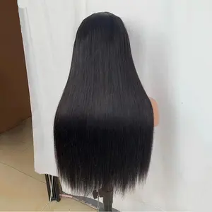 Peruca de cabelo brasileiro hd, peruca frontal de renda completa alinhada de cutícula virgem, peruca de renda para mulheres negras 13x6