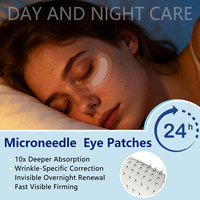 Patchs micro-aiguilles OEM auto-dissolvants sous les yeux à l'acide hyaluronique et aux peptides – Masques anti-dérapants pour raffermir les rides et ridules