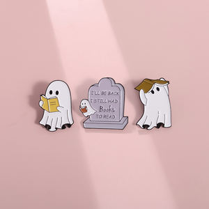 Spille di Halloween personalizzate con spille in smalto fantasma da 36 stili - Product Image 3