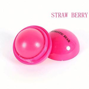 Baume à lèvres hydratant bio au goût de fruits, en forme de boule ronde, lisse, portable, cadeau promotionnel, style mignon - Product Image 3