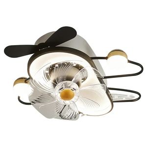 Ensemble de ventilateur de plafond intelligent à tête oscillante de luxe léger pour la chambre à coucher et la salle à manger - Product Image 5