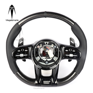 Volante de Fibra de Carbono Compatible con Benz W204 W205 W211 W212 W222 <span class=keywords><strong>Clase</strong></span> A E S C G B GLE GLC CLA GLS AMG GT, Volante con LED - Product Image 1