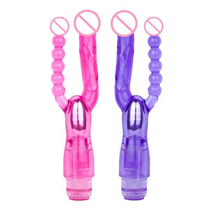 Nouveau gode vibrant à double <span class=keywords><strong>pénétration</strong></span> Dong vibrateur Anal G-Spot Sex Toy - Product Image 2