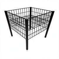 Panier de rangement en métal pour tables promotionnelles en fil métallique pour présentoirs de magasin
