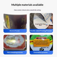 Papier adhésif pour étiquettes alimentaires au prix d'usine, imperméable, design personnalisé, estampage à chaud, autocollant avec dorure UV pour boîte alimentaire, livraison rapide