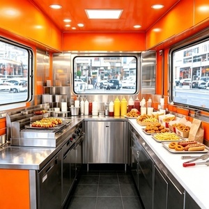 Atractivo Remolque de Comida Rosa, Carrito Móvil para Hamburguesas y Helados con Cocina Completa para Fiestas y Eventos - Product Image 5