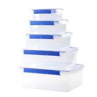 Boîte de conservation transparente en plastique rectangulaire pour réfrigérateur, hermétique, de qualité alimentaire, multifonctionnelle pour cuisine