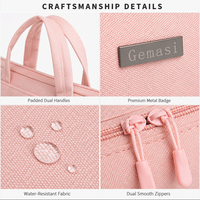 Sac à main pour ordinateur portable en tissu léger avec logo personnalisé, 13,3/14/15,6 pouces, résistant à l'eau, mallette d'affaires pour usage quotidien