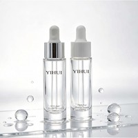 Flacon d'essence en verre, emballage cosmétique de luxe pour sérum, personnalisable, vide, plusieurs tailles, transparent, givré, rose, noir, à vis, carré