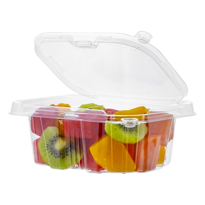 Emballage alimentaire rectangulaire à clapet transparent PET de 16oz Taiwan Premium empilable et inviolable pour sandwich à salade recyclable - Product Image 1