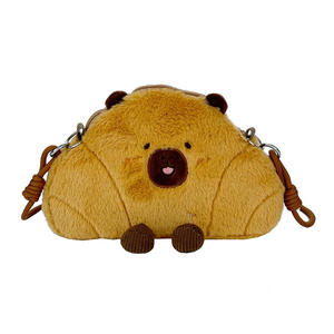 Nuova Borsa a Tracolla Piccola in Cotone con Cartone Animato Capibara, Borsa a Tracolla per Bambina, Borsa a Tracolla per Monete, Borsa a Tracolla per Chiavi, Regalo Scambio, Borsa a Tracolla Carina a Forma di Bambola - Product Image 6