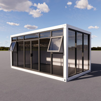 Maison conteneur préfabriquée mobile en panneaux sandwich d'acier de 20/40 pieds avec vue sur la mer - Design moderne pour bureau, chambre, cuisine, école, centre commercial