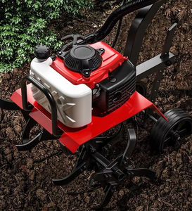 Model baru Mini 4 Stroke Petrol Cultivator/ Manual Tiller kemudi roda + berputar Tilling + Weeding + Ditching - Product Image 4