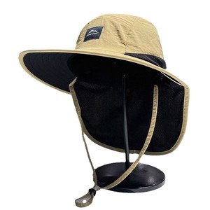 Chapeau de soleil d'extérieur unisexe, séchage rapide, respirant, pliable, protection UV, couvre-cou, tissu en maille, casquette de camping et de randonnée - Product Image 5