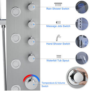 Lussuosa torre del pannello della <span class=keywords><strong>doccia</strong></span> del getto di massaggio della SPA della luce del LED-trasforma la tua esperienza della <span class=keywords><strong>doccia</strong></span>! - Product Image 5