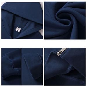 Hoodies zippés personnalisés sans cordon, coupe ample et carrée, en polaire, de haute qualité pour hommes – Nouveauté très demandée - Product Image 3