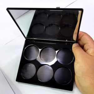 อายแชโดว์เปล่าขนาด37มม. 6สีอายแชโดว์สีดำขนาดกะทัดรัด - Product Image 3