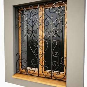 Barras de Seguridad Decorativas de Acero para Ventanas de Construcción, Barras de Hierro Forjado para Ventanas OEM - Product Image 1