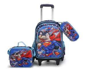 New Style school bag set for boys and girls with wheels school bag