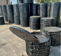 Couvercle de regard rond en fonte ductile de haute qualité EN124 D400, anti-corrosion, pour utilisation routière