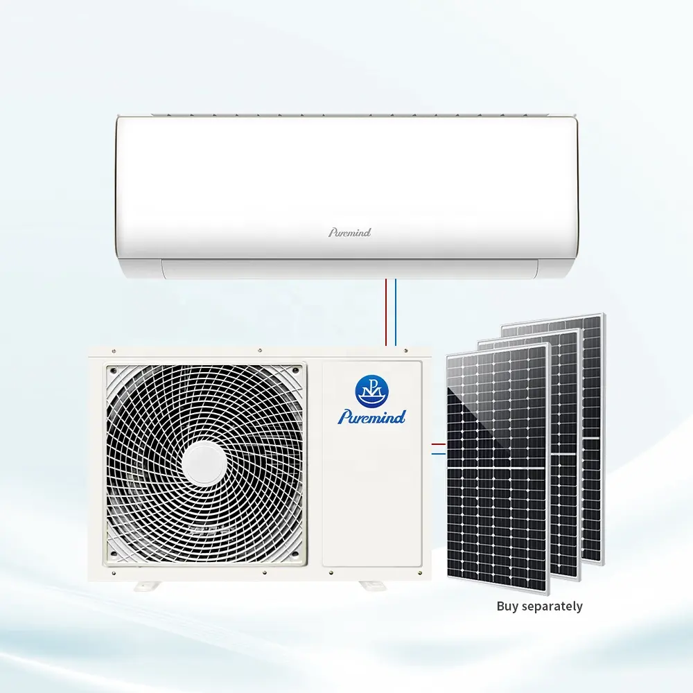 Puremind New Listing Solar AC Air Conditioner Off Grid Inverter Solar Powered Air Conditioning System for Commercial Wholesale