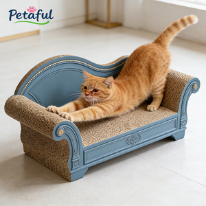 Großhandel Luxuriöses Modernes Großes Wellpappe-Katzenmöbel Haustier-Lounge Katzen-Kratzsofa-Bett - Product Image 1