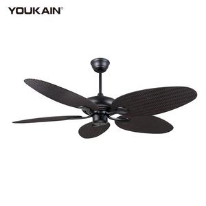 <span class=keywords><strong>Ventilador</strong></span> de <span class=keywords><strong>techo</strong></span> eléctrico LED Diseño de <span class=keywords><strong>mimbre</strong></span> Control remoto Motor de CA CC de 6 velocidades para sala de estar residencial Decoración de resort para hoteles - Product Image 1