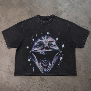 Camiseta con Estampado Gráfico de Dibujos Animados Personalizada, Corte Holgado y Recortado, 100% Algodón, Estilo Urbano, Skate, Punk, Venta al Por Mayor de Fábrica, Camiseta para Hombre - Product Image 3