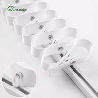 Rail de rideau long en alliage d'aluminium robuste YIJIALE avec glissières cachées pour suspension flexible pour mariage
